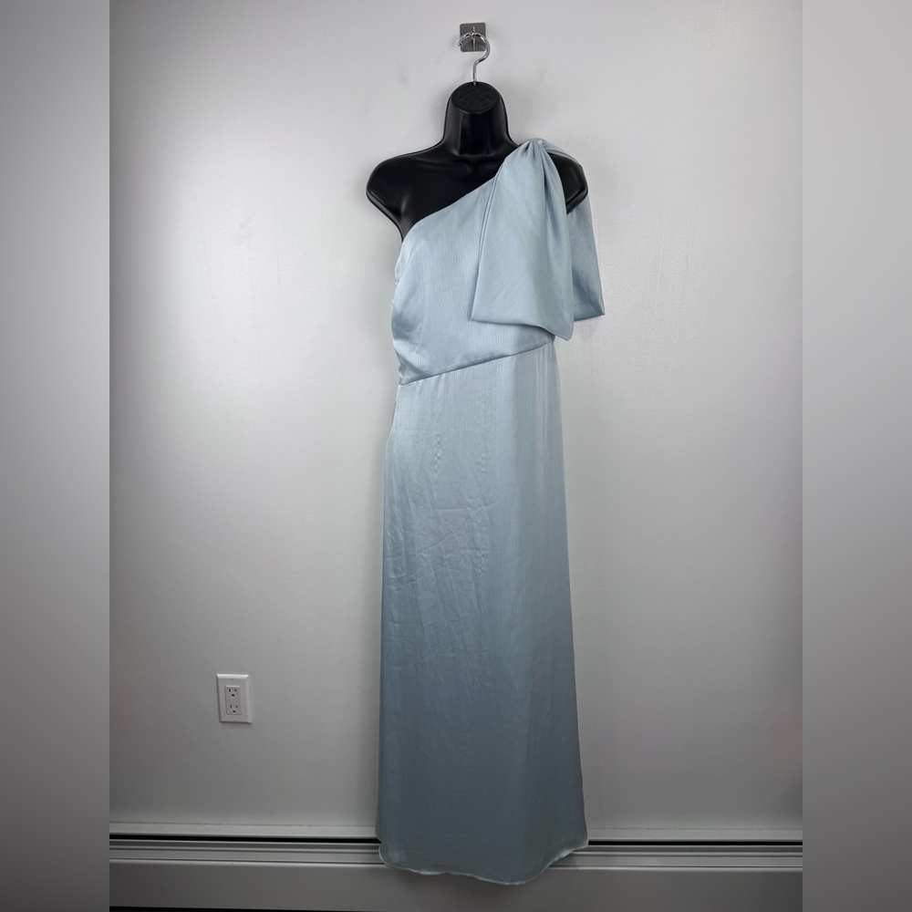 Sachin &‎ Babi Women Chelsea Bow One Shoulder Maxi Gown Blue Size 8